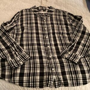 Pure Energy long sleeve light weight flannel blouse Size 3X